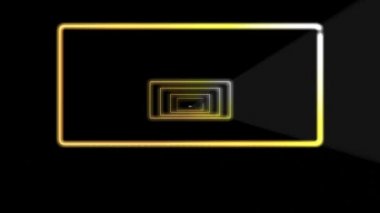 Işıklar ile bir döngü fütüristik tünel3d render