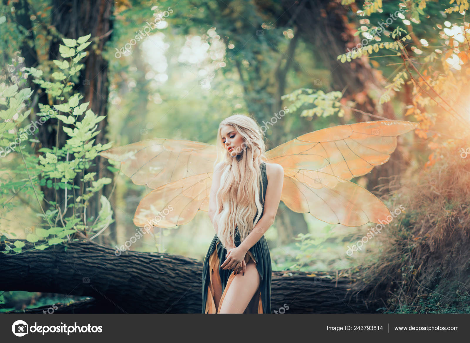 Real fairy from magical stories, goddess of nature with ...