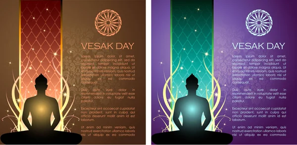 Abstract Vesak Day Day Referred Birthday Enlightenment Death Lord Buddha – stockvektor