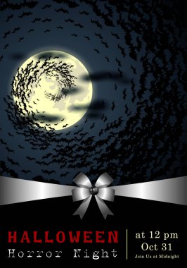 Abstract of Halloween to be the Spooky or The Horror  Banner Template Scene Background, Vector and illustration, eps 10