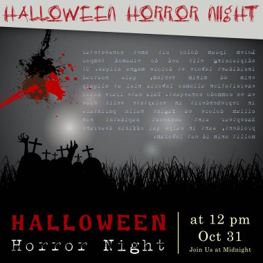 Abstract of Halloween to be the Spooky or The Horror  Banner Template Scene Background, Vector and illustration, eps 10