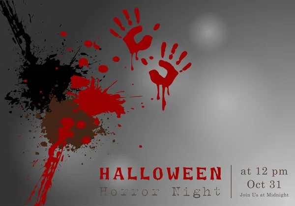 Abstract Halloween Spooky Horror Banner Template Scene Background Vector Illustration — Stockvector