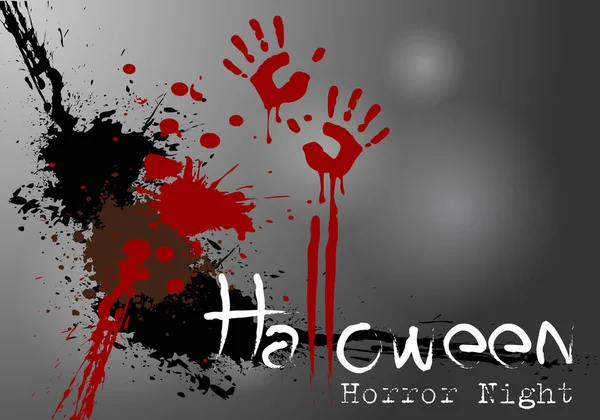 Abstract Halloween Spooky Horror Banner Template Scene Background Vector Illustration — Archivo Imágenes Vectoriales