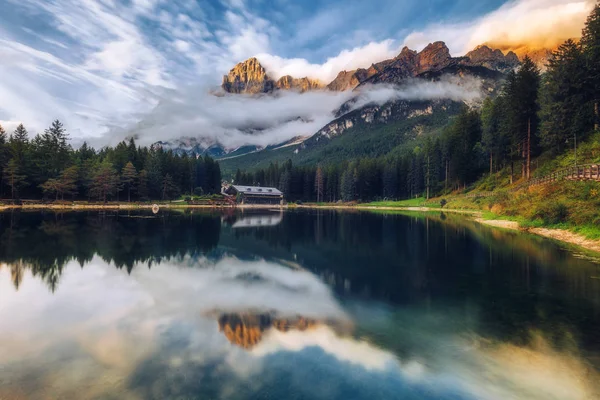 Lake San Vito Cadore Lake Mosigo Boite Valley Domain Mount — Stock Photo, Image