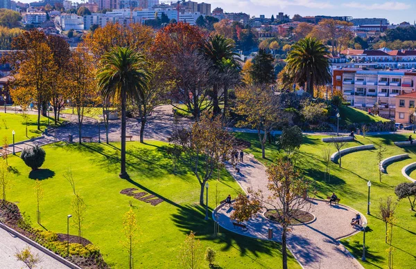 Antica Città Porto Con Vecchie Case Multicolori Con Tegole Rosse — Foto Stock