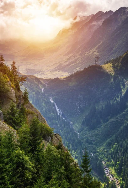 Fagaras Dağlarındaki Balea Şelalesi Sibiu Transilvanya Romanya — Stok fotoğraf