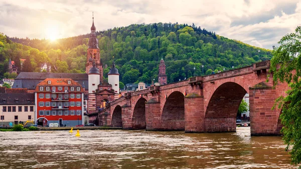 Blick Auf Die Mittelalterliche Stadt Heidelberg Deutschland — Stockfoto