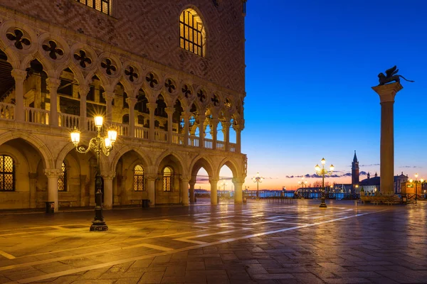Vue Panoramique Piazza San Marco Venise Lever Soleil Italie Piazza — Photo