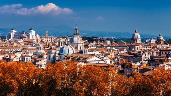 Skyline Van Rome Italië Panoramisch Uitzicht Rome Architectuur Landmark Stadsgezicht — Stockfoto