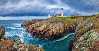 Deniz feneri Pointe de Saint-Mathieu, Brittany (Bretagne), Fransa