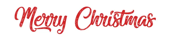 Feliz Natal Vermelho Mão Lettering Inscrição Para Design Férias Inverno — Fotografia de Stock