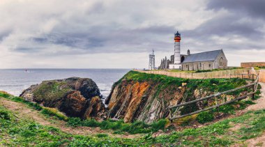 Deniz feneri Pointe de Saint-Mathieu, Brittany (Bretagne), Fransa