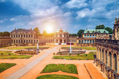 Ünlü Zwinger palace (Der Dresdner Zwinger) Dresden Sanat Galerisi, Saksonya, Almanya