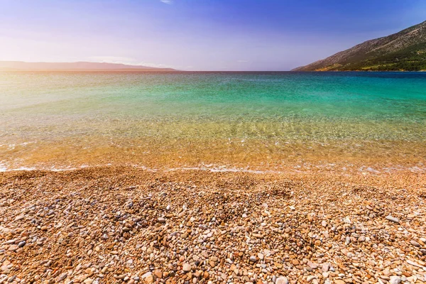 Zlatni Rat Golden Cape Golden Horn Célèbre Plage Turquoise Dans — Photo