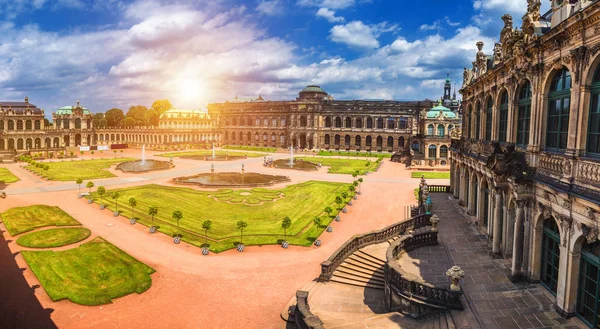 Slavný Palác Zwinger Palace Der Dresdner Zwinger Umění Galerie Drážďany — Stock fotografie