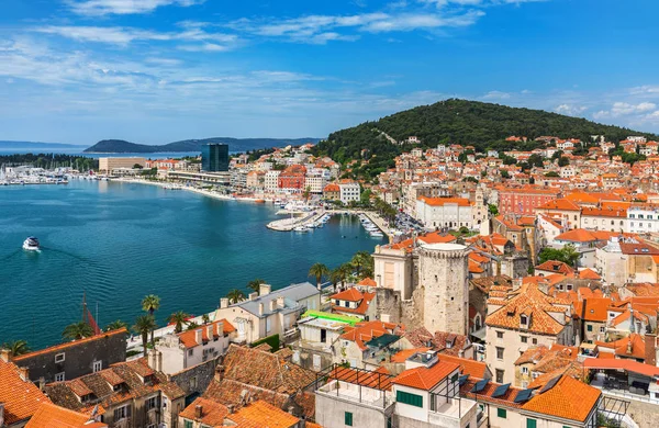 Split Waterfront Ptaka Wzgórze Marjan Dalmacja Chorwacja Światowego Dziedzictwa Unesco — Zdjęcie stockowe