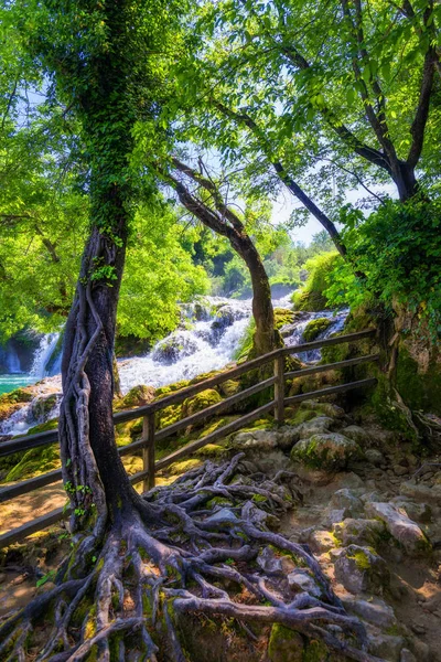 Beautiful Skradinski Buk Waterfall In Krka National Park, Dalmat