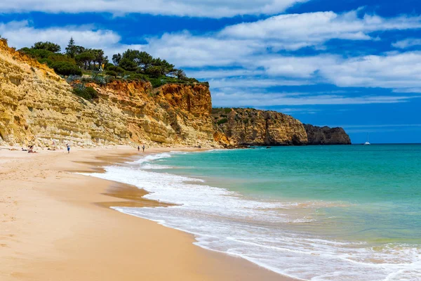 Praia de Porto de Mos em Lagos, Portugal. Praia do Porto de Mos , — Fotografia de Stock