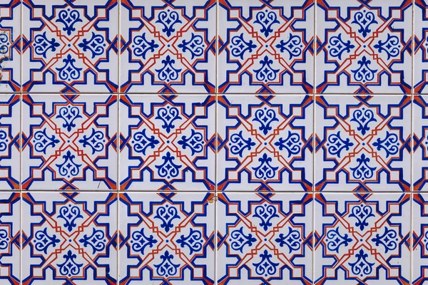 Azulejo egy portugál vagy spanyol festett, ón mázas, — Stock Fotó