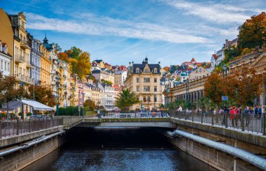 Karlovy Vary, Çek Cumhuriyeti - 30 Eylül 2017: Eski t görünümü
