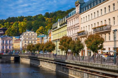 Karlovy Vary, Çek Cumhuriyeti - 30 Eylül 2017: Eski t görünümü