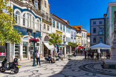 Aveiro, Portekiz - 16 Haziran 2018: Aveiro şehir merkezi, Portuga