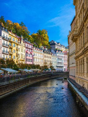 Karlovy Vary, Çek Cumhuriyeti - 30 Eylül 2017: Eski t görünümü