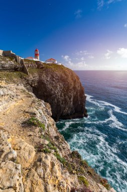 Cabo Sao Vicente Deniz Feneri, Sagres, Portekiz. Farol cabo yapmak 
