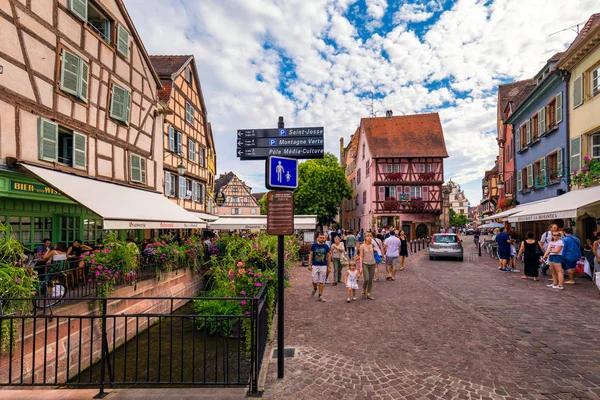 Colmar, France - July 27, 2018: Old town of Colmar, Elsace, Fran — стоковое фото