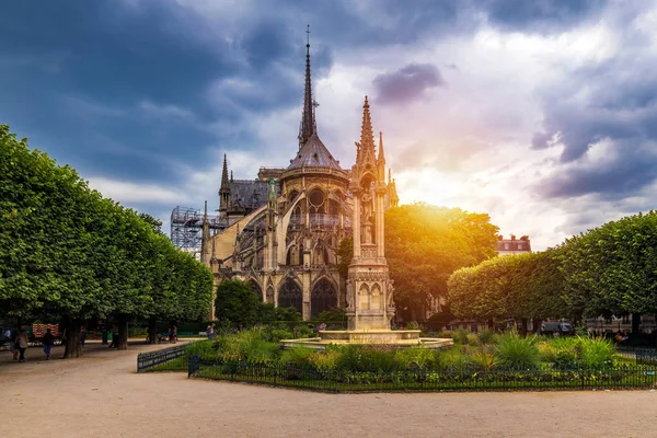 Notre Dame de Paris Cathedral, Frankrike. Notre Dame de Paris Cathe — Stockfoto