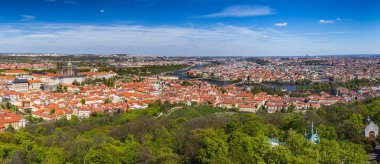 Prag eski şehir, Charles Köprüsü, Prag C manzarası havadan görünümü