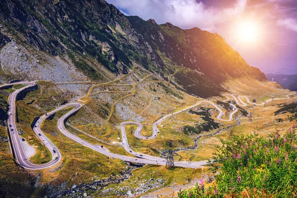 Transfagarasan Highway, die wohl schönste Straße der Welt — Stockfoto