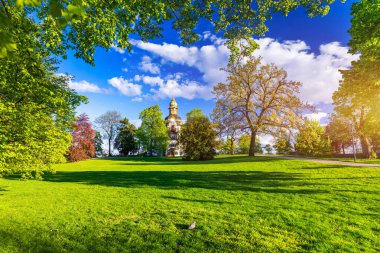 Letna Park'ta bahar manzarası, Prag, Çek Cumhuriyeti. Pra Bahar