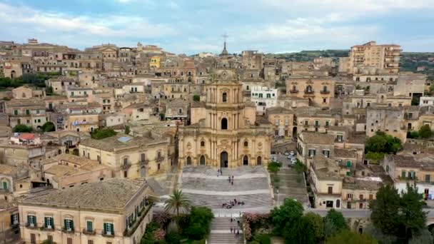 Duomo San Giorgio Modica Bel Exemple Art Baroque Sicilien Sicile — Video