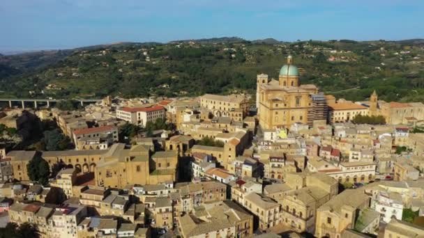 Piazza Armerina Provincia Enna Sicilia Piazza Armerina Paesaggio Urbano Con — Video Stock