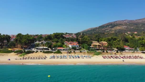 Skala Bästa Stränderna Den Grekiska Kefalonia Spektakulär Utsikt Över Skala — Stockvideo