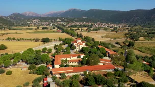 Monastery Agios Gerasimos Kefalonia Island Greece Sacred Monastery Agios Gerasimos — Stock Video