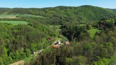 Krivoklatsko 'nun hava manzaralı koruma alanı, Çek Cumhuriyeti. 