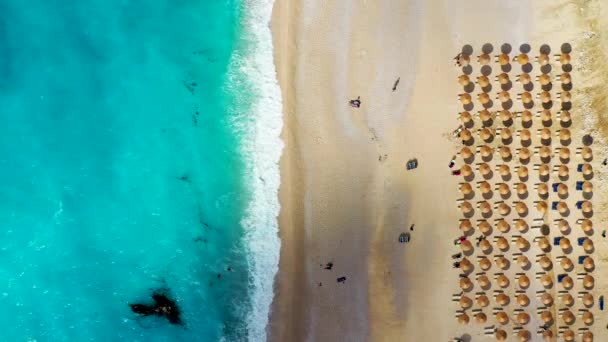 Słynna Plaża Myrtos Widokiem Kefalonia Kefalonia Grecja Plaża Myrtos Wyspa — Wideo stockowe