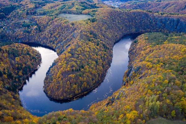 Prachtige Vyhlidka Maj Lookout Maj Buurt Van Teletin Tsjechië Meander — Stockfoto