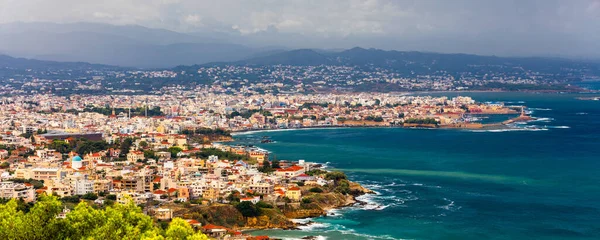 Oude Venetiaanse Haven Van Chania Met Vissersboten Jachten Kreta Griekenland — Stockfoto