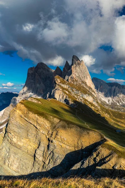 Vista Del Pico Seceda Trentino Alto Adigio Alpes Dolomitas Tirol — Foto de Stock
