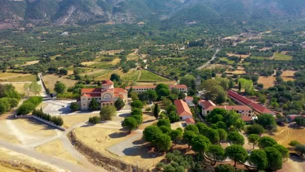 Monastery Agios Gerasimos Kefalonia Island Greece Sacred Monastery Agios Gerasimos — Stock Video