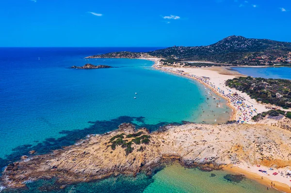 Πανόραμα Από Τις Υπέροχες Παραλίες Της Χίας Σαρδηνία Ιταλία Άποψη — Φωτογραφία Αρχείου