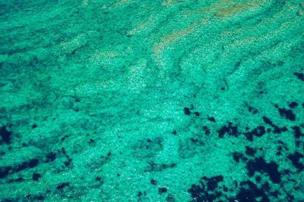Vista Aérea Superfície Mar Imagem Fundo Mar Azul Turquesa Mar — Fotografia de Stock