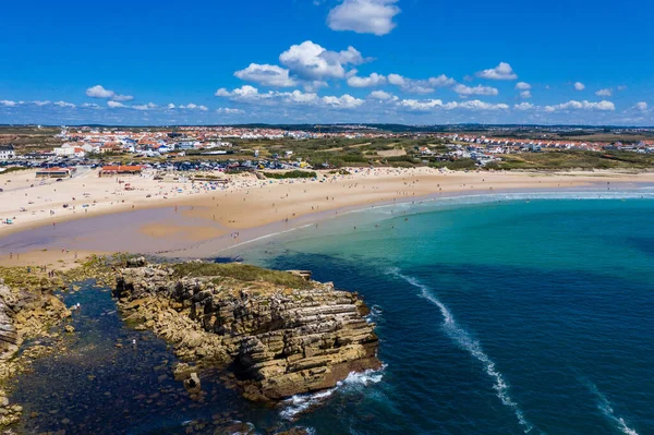 Aerial View Island Baleal Naer Peniche Shore Ocean West Coast