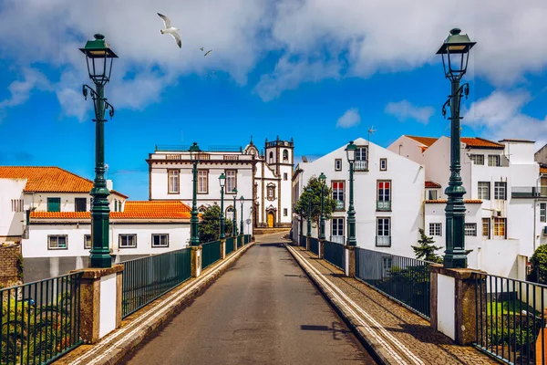 Beautiful Nature View Azores Small Villages Tows Green Nature Fields — Stock Photo, Image