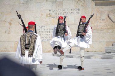 Yunanistan. Atina. -04.15.2017. Atina'da muhafız değişim.