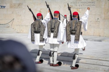 Yunanistan. Atina. -04.15.2017. Atina'da muhafız değişim.