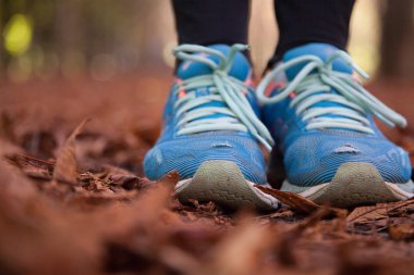 Yıpranmış spor parlak spor ayakkabı yakın çekim.